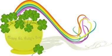 Rainbow Pot Of Gold green drawing