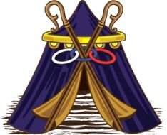 colorful tent as a graphic illustration
