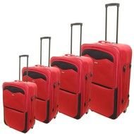 set of red suitcases as a picture for clipart