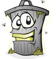 Cartoon Trash Can drawing