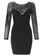 black dress with sleeves