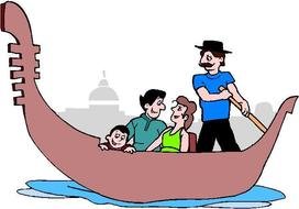 Venice Gondola Clip Art N3