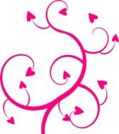 Heart Swirl Border Clip Art N2