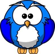 Blue Cartoon Owl Clip Art