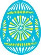 blue Easter Egg Clip Art drawing