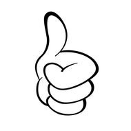 colorless thumbs up sign