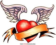 Heart With Banner Tattoo N4