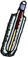 drawn medical thermometer