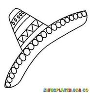 Tekening Van Een Mexicaanse Hoed Kleuring