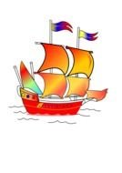 red boat drawing