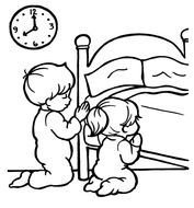 Children Praying Coloring Pages