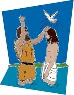 John The Baptist And Jesus Clip Art