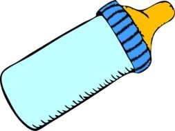 blue Baby Bottle Clip Art drawing