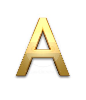 Gold Letter Clip Art N3