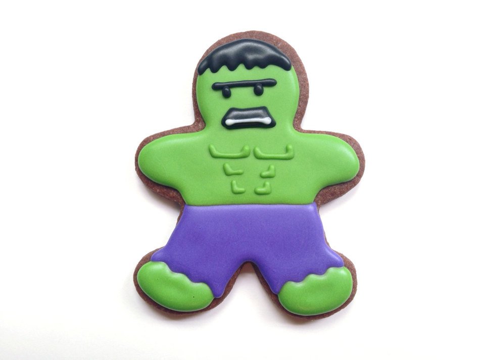 Hulk formed tasty cookie