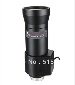 Plastic 10 120mm Cctv Camera Lens Auto Iris 1 3 F16 Cs