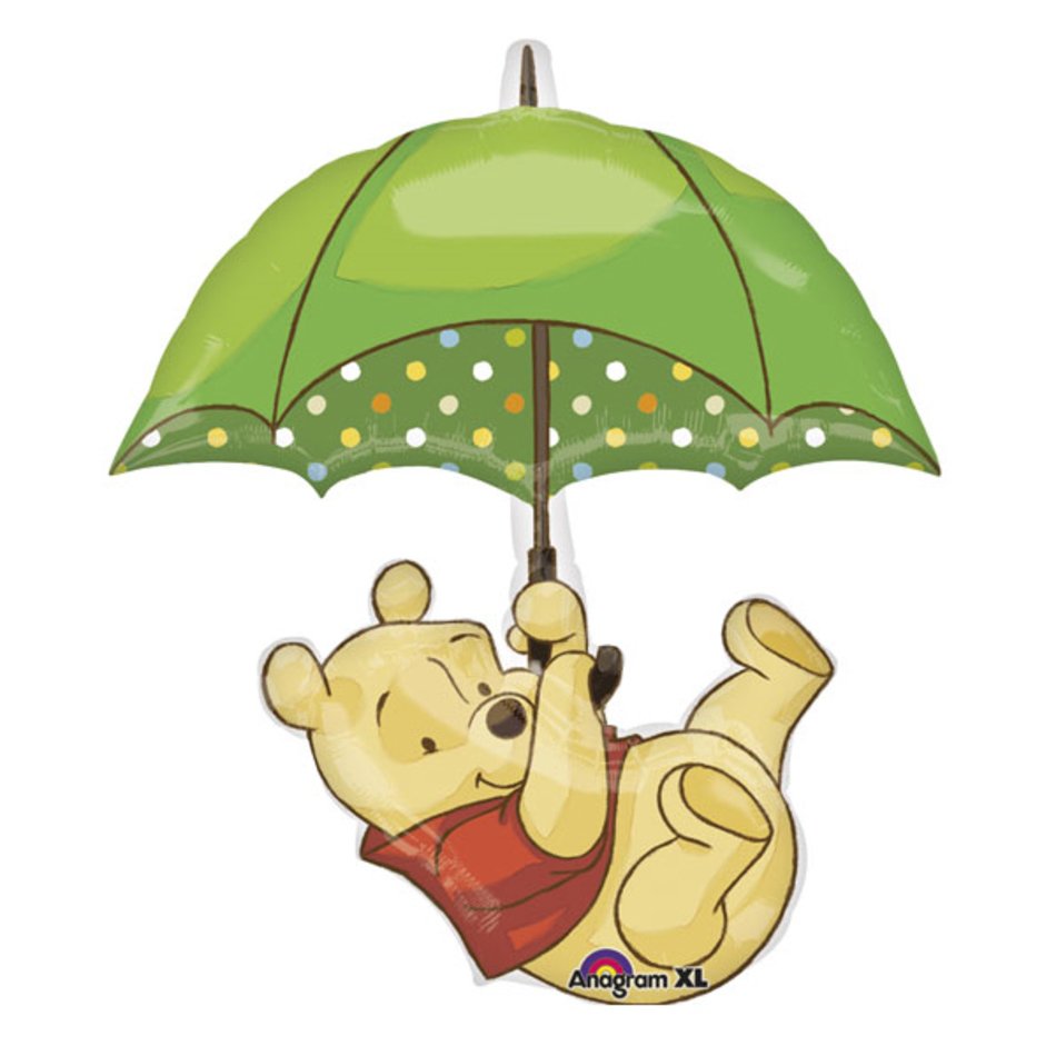 Winnie The Pooh With Umbrella free image download