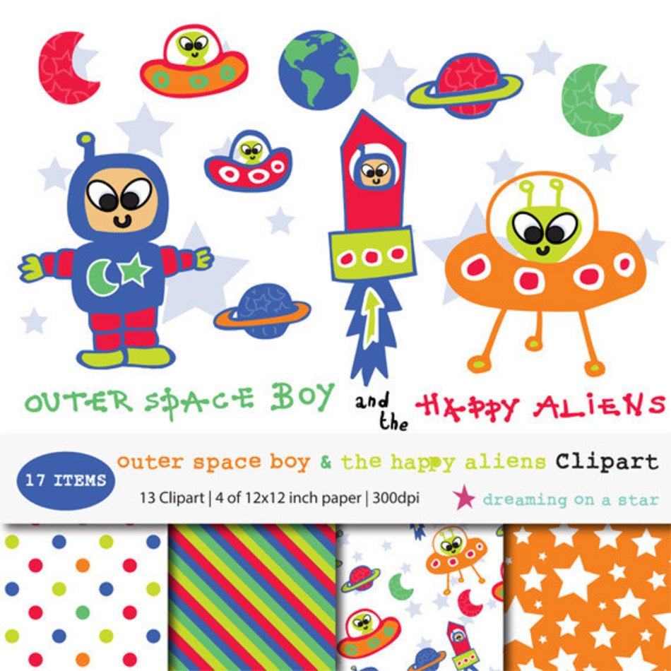 Space Aliens Clip Art N16