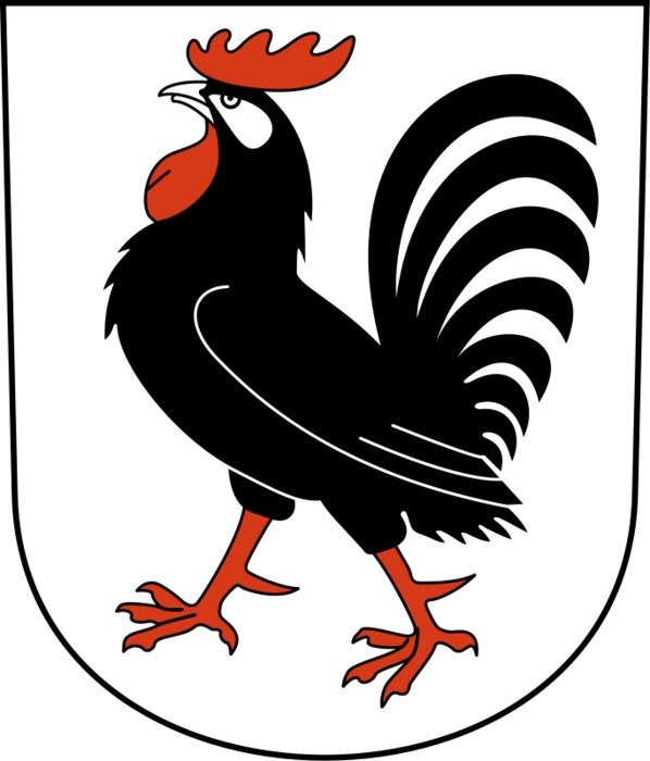 black rooster on the flag