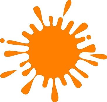 Orange Paint Splatter Clip Art N17