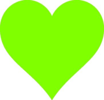 Lime Green Heart Clip Art N4