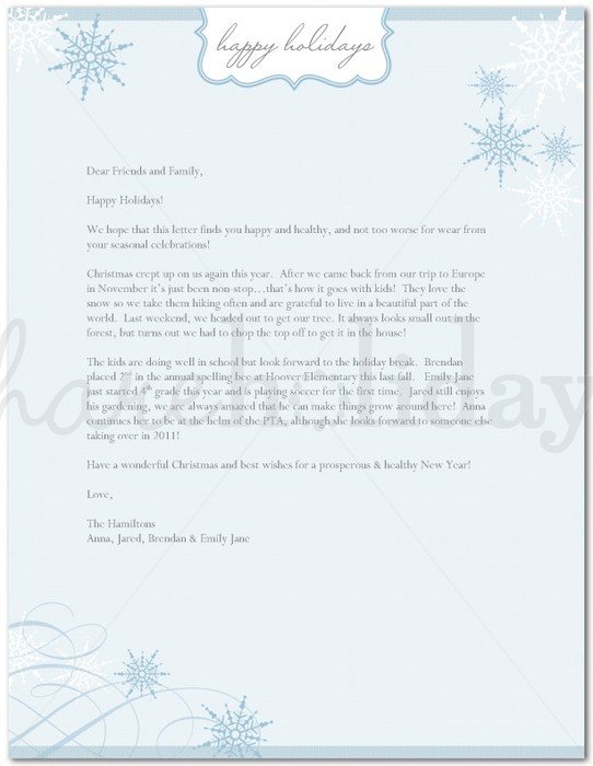 Christmas Letter Templates N2