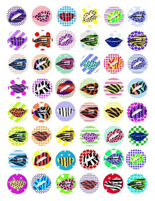 Cheetah Print Lips Clip Art
