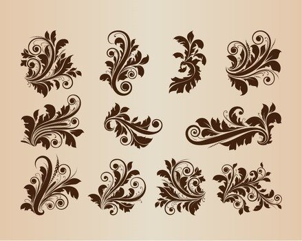 Vintage Floral Vector Design N3