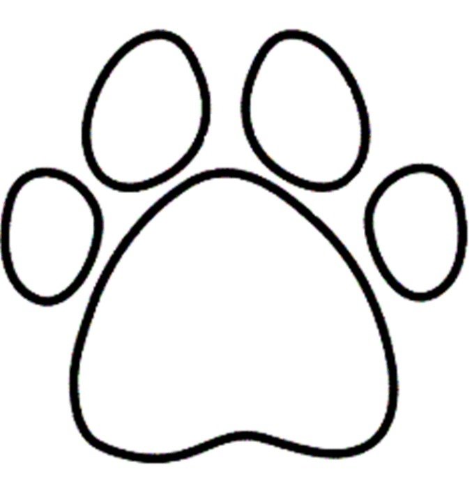 Dog Paw Print Coloring Page N6