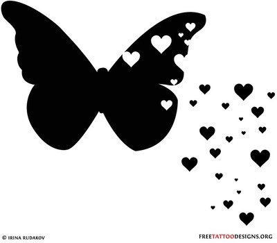 Butterfly And Heart Tattoo Designs