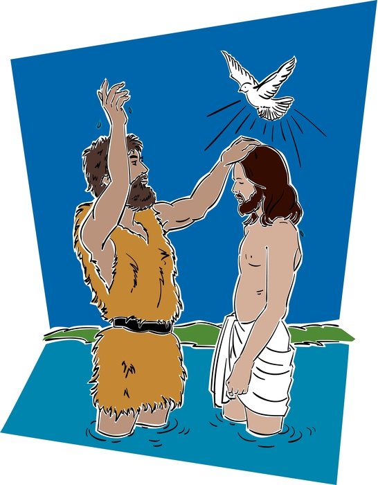 John The Baptist And Jesus Clip Art