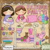 Girls Pajama Party Clip Art N5