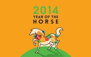 Happy New Year Horse drawing
