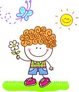 Art Happy Smiley boy drawing