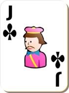White Deck Jack Of Clubs N2