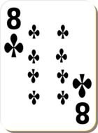 Clubs Playing Card 8 Clip Art