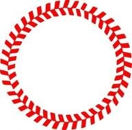Vector Baseball Stitches Clip Art N6