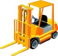Cartoon Fork Lift Clip Art