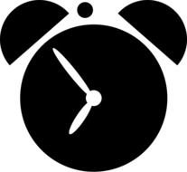 Black and white drawing of the clock arrows clipart