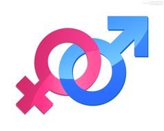 Pink and blue Male Female Symbols