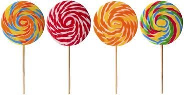 four Lollipops Candy drawing