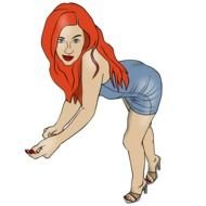 Sexy Woman as a graphic illustration