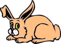 ClipArt of the cute cartoon bunny