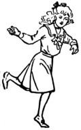 Girl Running as a graphic illustration