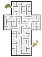 Clipart of Letter T Maze