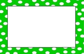Clip art of Green Polka Dot Border