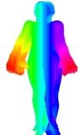 rainbow silhouette of a man