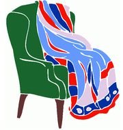 Chair Blanket 1 Clipart Clip Art 2 N2