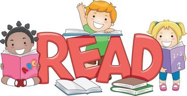 Children are reading clipart