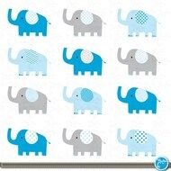 Blue Baby Elephant Clip Art N11